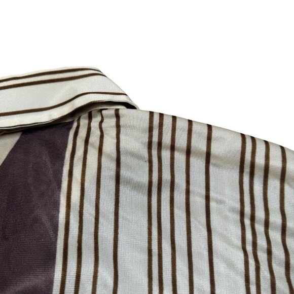 RARE! Vintage 70s 80s Chess King Striped Button Down Shirt Sz‎ L - Picture 11 of 15